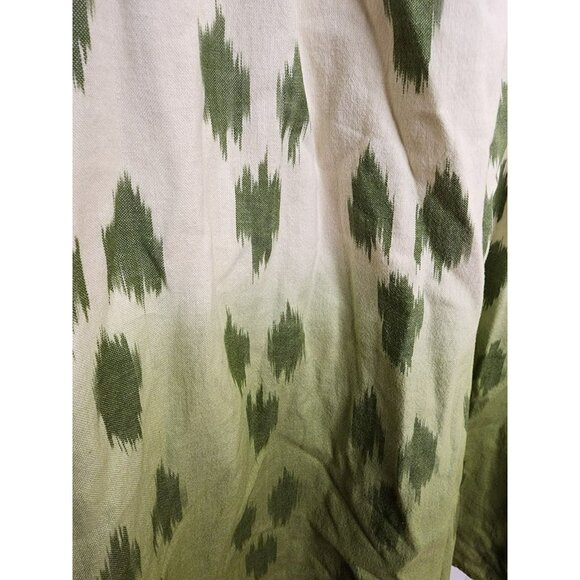 NWT J. Jill Pure Jill Elements Dip-Dyed Green Ikat Dress Sz XS Petite - Picture 5 of 7